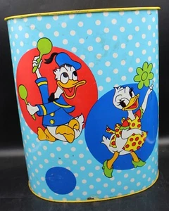 Cheinco Donald Duck & Mickey Mouse Metall Mülleimer Abfalleimer - Bild 1 von 3