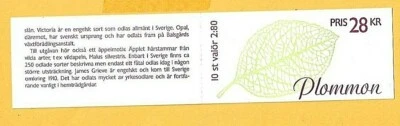 SWEDEN 1995 Folded Stamp Booklet - Flora (Fruit) PLUMS - 28Kr. Complete - CTO - Image 1 of 2