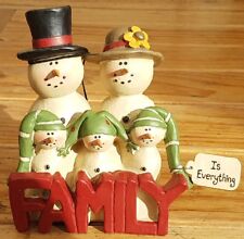 Family Is Everything Snowman Standing Ornament