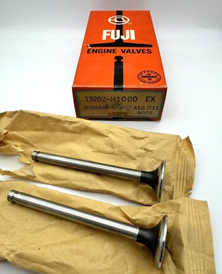 PAIR (2x) of FUJI Japan A12 Exhaust Valve - Datsun B110 1200 A10 D11 A12 Engine - Image 1 of 4