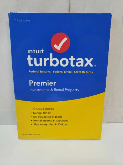 Intuit Turbotax Premier Federal + State 2018 Disc CD