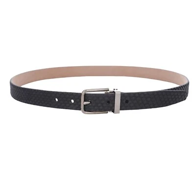 Dolce & Gabbana Metal Roller Buckle Snake Leather Belt Black 95 38 - image 1 of 4