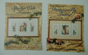 Sam Hawkins Counted Cross Stitch patterns Spider Web Fairie & Dragon Fly Fairie - Picture 1 of 8