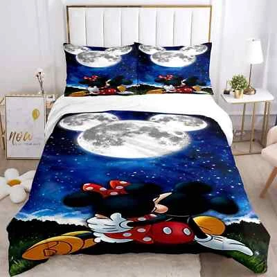 Juego de funda nórdica Mickey Minnie ropa de cama ratón juego de edredón edredón edredón anime juego de cama Foto 1 de 4