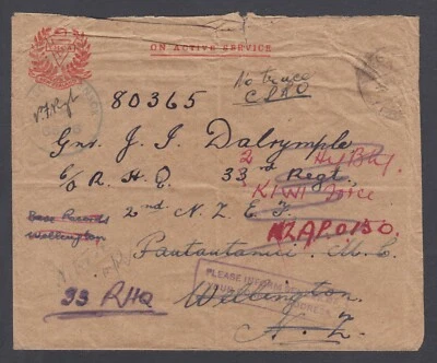 Fuerzas Expedicionarias de Nueva Zelanda, cubierta Segunda Guerra Mundial con avales 20 Foto 1 de 2