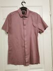 Burton Dusky Pink Short Sleeved, Skinny Fit  Shirt Size M