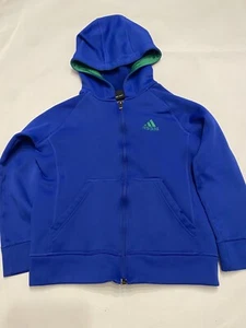 Adidas Zip Up Jacket Sweatshirt Boys Small 8 Small Defect On Pocket   - Picture 1 of 11