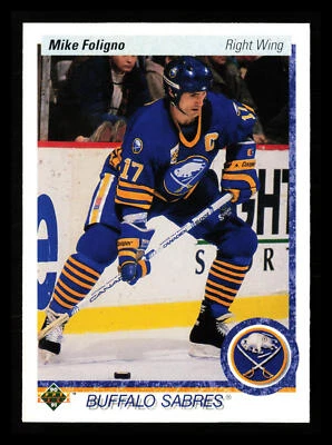 Mike Foligno 1990-91 Upper Deck Hockey NHL #378b Buffalo Sabres - Image 1 of 2