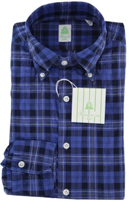 Finamore Napoli Blue Shirt 15.75/40 - Image 1 of 4