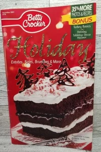 Betty Crocker #178 HOLIDAY Entrees Sides Brunches & More Recipe Book Nov 2001 VG - Foto 1 di 6