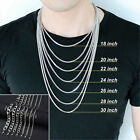 Mens Boys Curb Chain 18"-26" 2mm - 15mm Stainless Steel Silver Cuban Necklace Uk