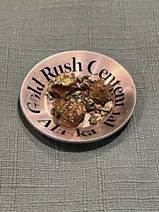 Little Creek Mining Alaska Gold Rush Pan pepita oro vero (pirite) -- 4014 - Foto 1 di 3