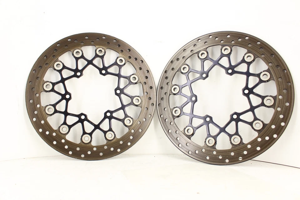 2011 SUZUKI GSXR1000 FRONT LEFT RIGHT BRAKE ROTORS DISCS 59210-37H10 - Image 1 of 4