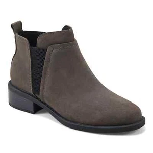 *New in Box* Easy Spirit Watkins leather ankle boot, gray-brown leather 8.5 W - Picture 1 of 11