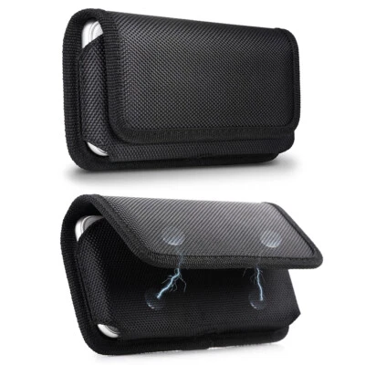 Horizontal Phone Case Belt Clip Pouch Holster Cover For iPhone 12/12 Pro/11/XS - Image 1 of 4