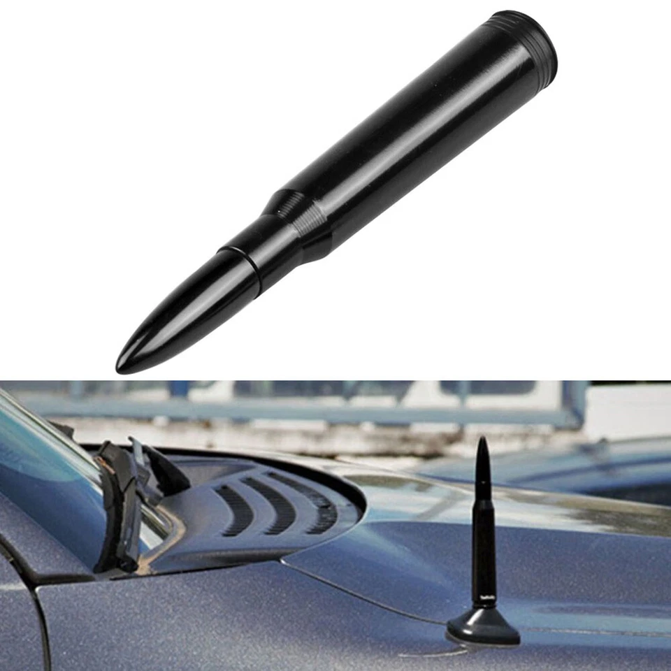 1X BLACK BULLET ANTENNA 50 CAL for CHEVROLET SILVERADO 1500/2500/3500/GMC SIERRA - Image 1 of 4