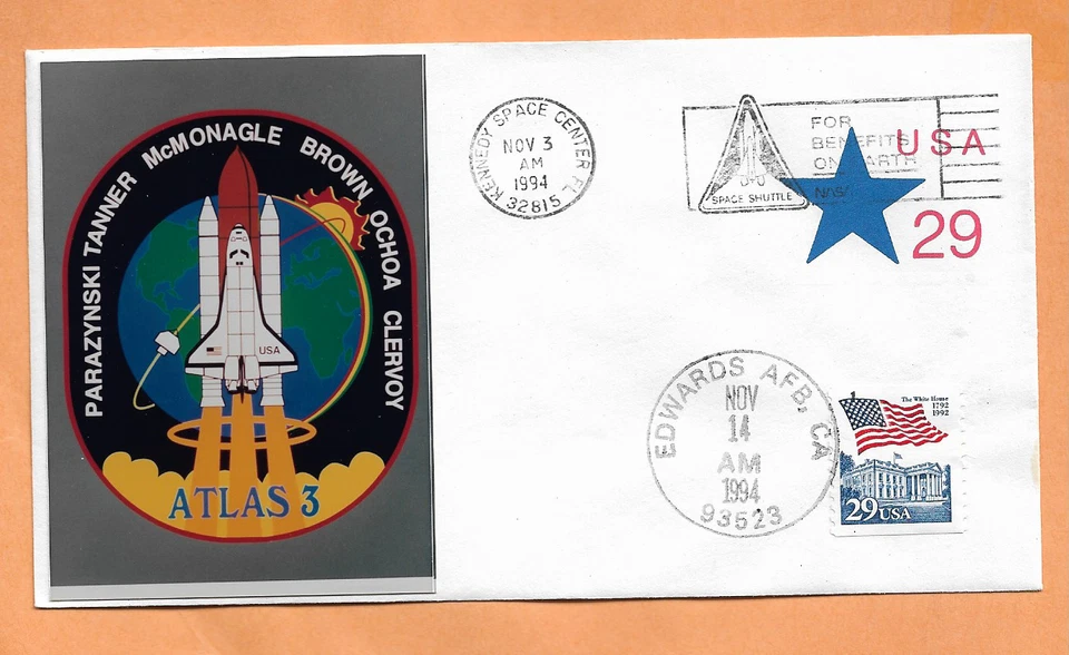 Cubierta espacial SHUTTLE STLANTIS STS-66 LANZAMIENTO Y ATERRIZAJE NOVIEMBRE 1994 KSC EAFB Foto 1 de 1