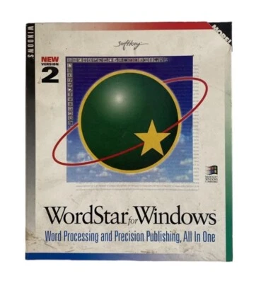 NEW SEALED WordStar For Windows Version 2 Windows 3.1 / 95 Big Box PC Word #2 - Image 1 of 4