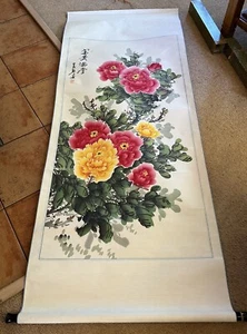 Beautiful Asian Floral Wall Scroll - Bild 1 von 18