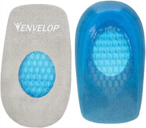 Vive Envelop Gel Heel Cups - Cushion for Women, Men, Bone Large, Blue  - Picture 1 of 8