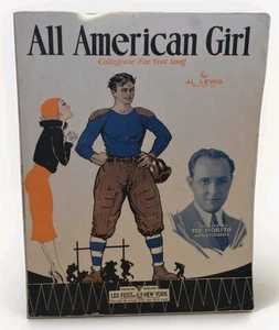 All American Girl Collegiate Fox Trot Song Sheet Music 1932 - Picture 1 of 2