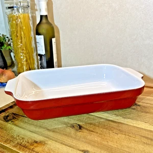 Emile Henry Frankreich rot Keramik rechteckige Backform 11" ~ 1 TAG VERSAND! - Bild 1 von 7