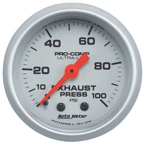 Autometer 4326 Ultra-Lite Exhaust Pressure Gauge, 2-1/16", 100 PSI, Mechanical - Picture 1 of 1