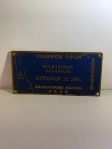 Vintage 1961 Wilmington, De. Glidden Tour Dash Plaque Souvenir AACA - Picture 1 of 2