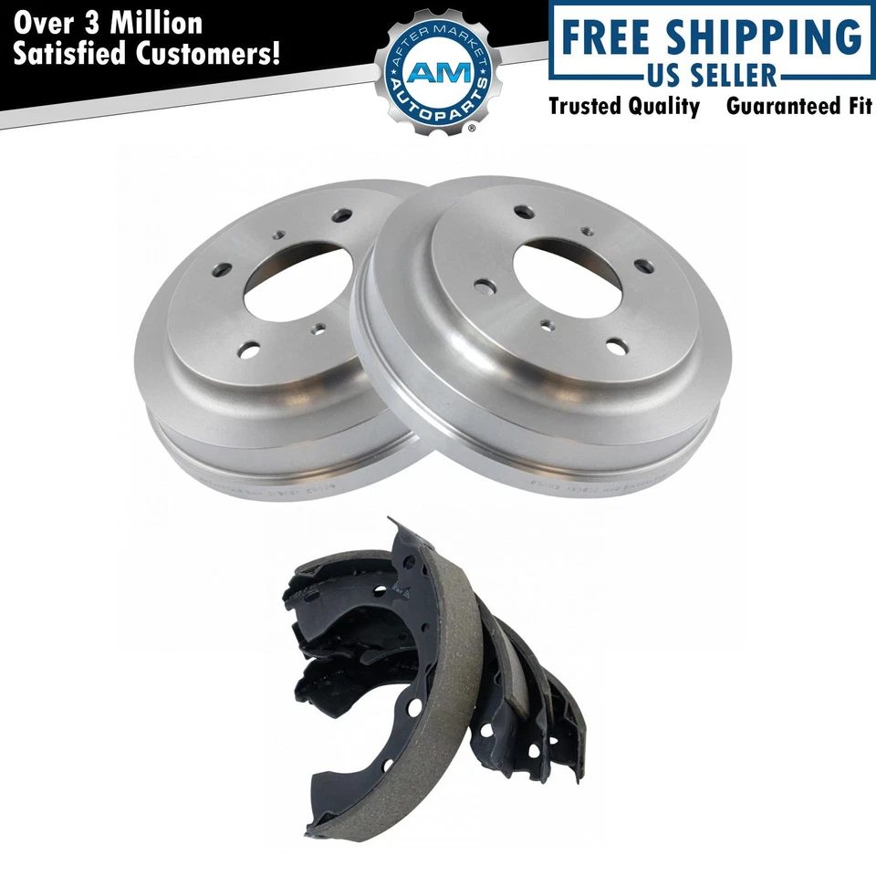 Задний комплект тормозных барабанов и башмаков для 01–06 Nissan Sentra - Изображение 1 из 4