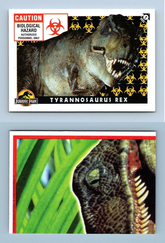 Tyrannosaurus Rex #1 Jurassic Park 1993 Topps German Trading Card / Sticker - Image 1 of 1