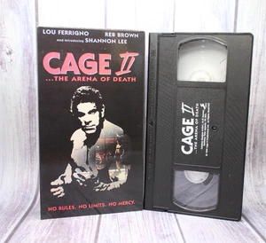 RARE Cage II 2 VHS Tape (1994) The Arena of Death BOXING MMA Lou Ferrigno - Foto 1 di 3