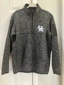 UK University of Kentucky Wildcats Jacket Coat Mens L 1/4 Zip Sweatshirt Fleece - Picture 1 of 9