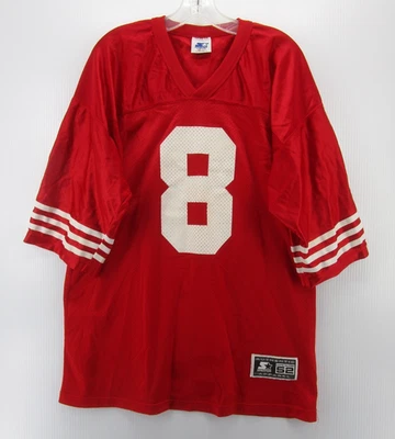 Camiseta DE COLECCIÓN Steve Young San Francisco 49ers Hombres XL Roja Starter EE. UU. 90s 52 Foto 1 de 4