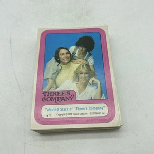 Set 44 adesivi carte collezionabili Three's Company 1978 vintage completi - Foto 1 di 6