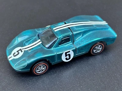 Hot Wheels Redline Ford Mark IV | MKIV - Aqua HK w/#5 Stickers Cap Wheels! Tough - Image 1 of 4
