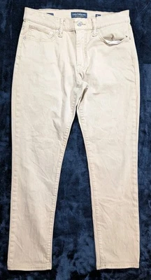 Pantalones de satén Lucky Brand 121 ajustados rectos elásticos beige arena para hombre 30X30. Foto 1 de 4