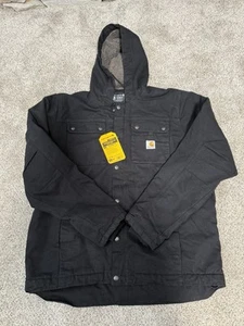 Herren Carhartt Sherpa gefütterte Utility Jacke entspannte Passform gewaschene Ente L groß $ 155 - Bild 1 von 7
