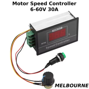 PWM DC Motor Speed Controller with Digital Display 6V-60V 30A - 12V 24V 36V 48V - Picture 1 of 5