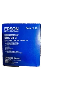 Genuine Epson ERC-38 B Ink Ribbons – NEW Inc: (1) Box of 10 / (1) Box of 9 - Afbeelding 1 van 3