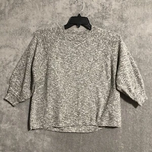 Madewell Telluride Pullover grau Pulli 3/4 Ärmel Puffstrick Small Damen - Bild 1 von 9