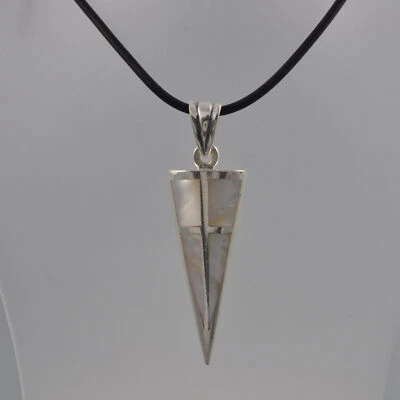 Großer massiver Anhänger Perlmutt 925er Sterling Silber 11,8 Gramm - Bild 1 von 4