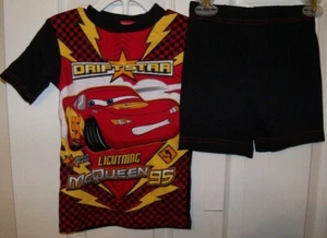 Disney Cars Black Drift Star Short Pajama PJ 2 Piece Set Boys Size 4 NWT - Picture 1 of 1