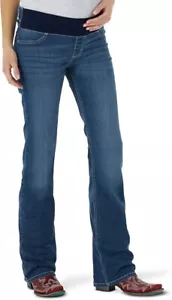 jeans wrangler retro mae maternità donna taglia 9X30 blu vita media bootcut - Foto 1 di 23