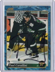 PAUL CAVALLINI NHL Stars 1994 Score Autografato Firmato #538 Card - Foto 1 di 2