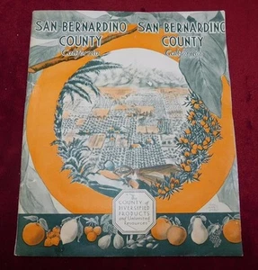 SAN BERNADINO California Circa 1930 Booklet Souvenir Travel History ILLUSTRATED - Picture 1 of 5