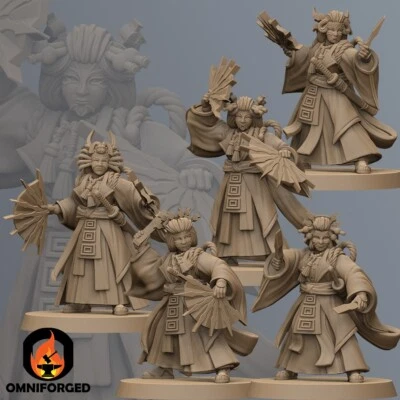 Muñecas Kabuki Japonesas Miniatura Samurai Mazmorras y Dragones Mini DnD 5e 28 mm Foto 1 de 4