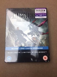 Kingsglaive: Final Fantasy XV Steelbook UK Blu Ray DVD & UV Code New Sealed - Foto 1 di 2