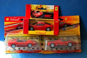 1/38 Scale 3 x FERRARI PLASTIC COLLECTABLE CARS BY SHELL. - Picture 1 of 4
