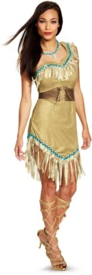 Adult PRESTIGE Disney Pocahontas Dress Belt Necklace Womens Halloween Costume XL - Image 1 of 2