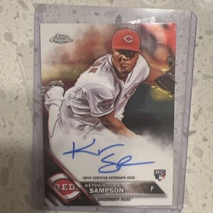 2016 Topps Chrome Keyvius Sampson Rookie Card Autograph RC Auto Reds